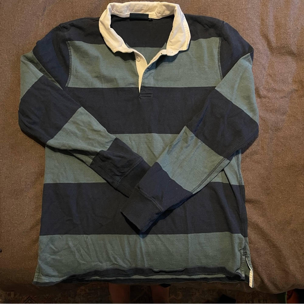 Striped Long Sleeve Rugby Shirt